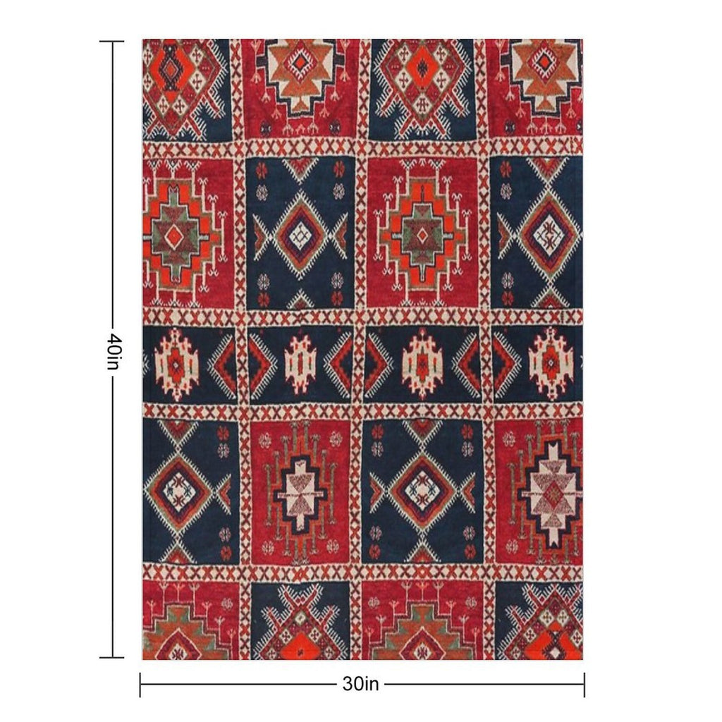 Bohemian Artwork Plush Throw Blanket