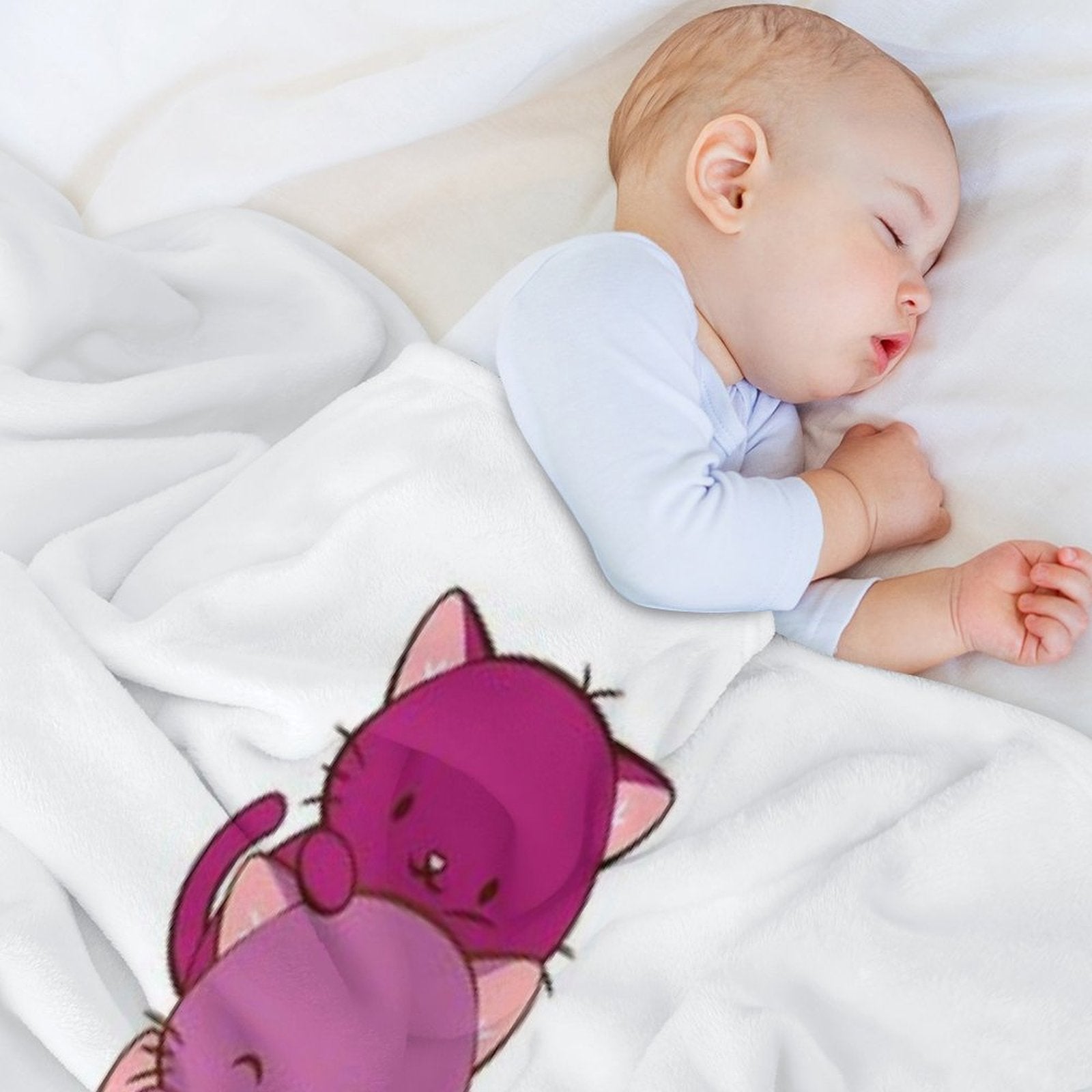 Lesbian Pride Flag Kawaii Cats Quick-dry Throw Blanket