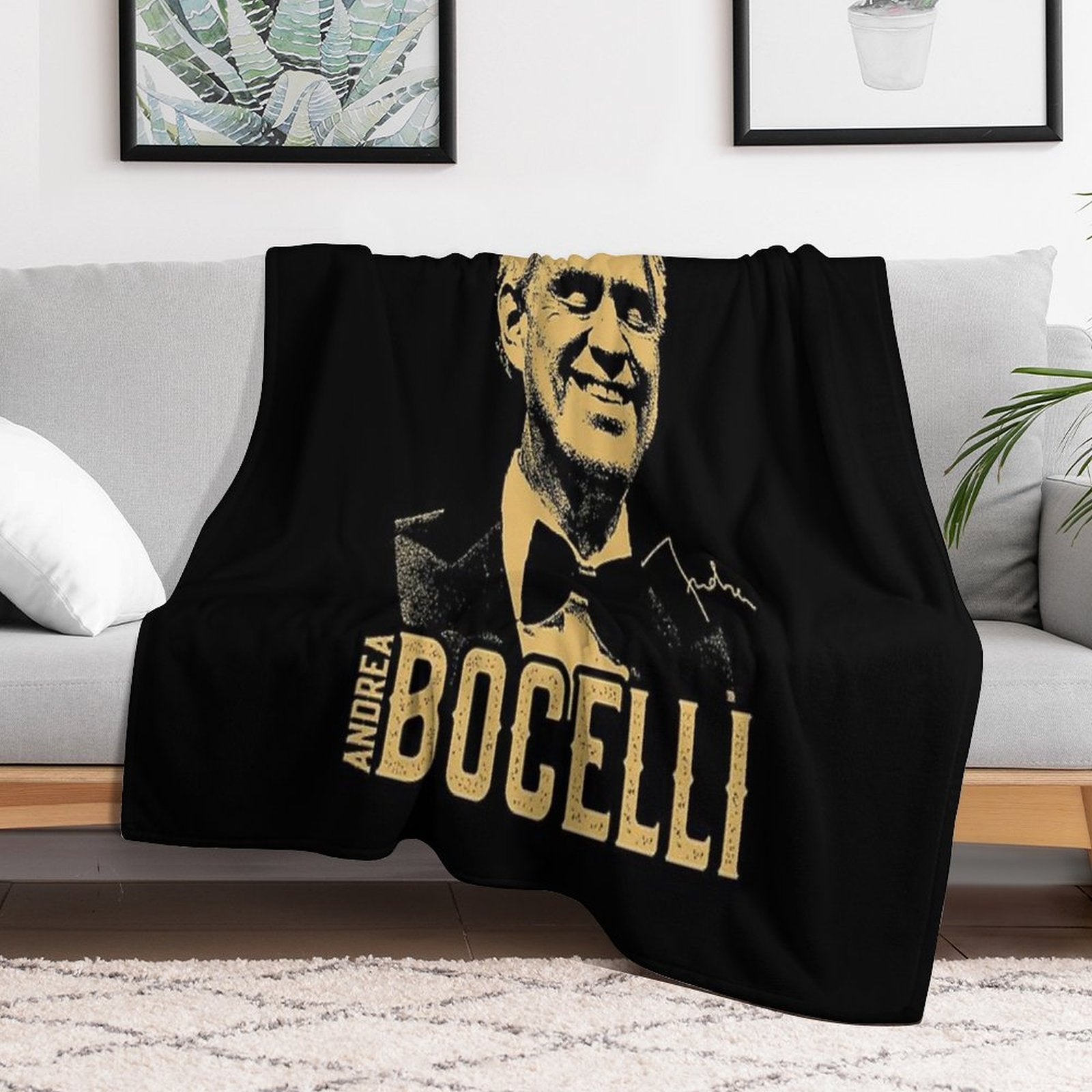 Bocelli Retro Vintage with Signature Durable Throw Blanket