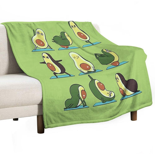Avocado Yoga Easy Care Throw Blanket