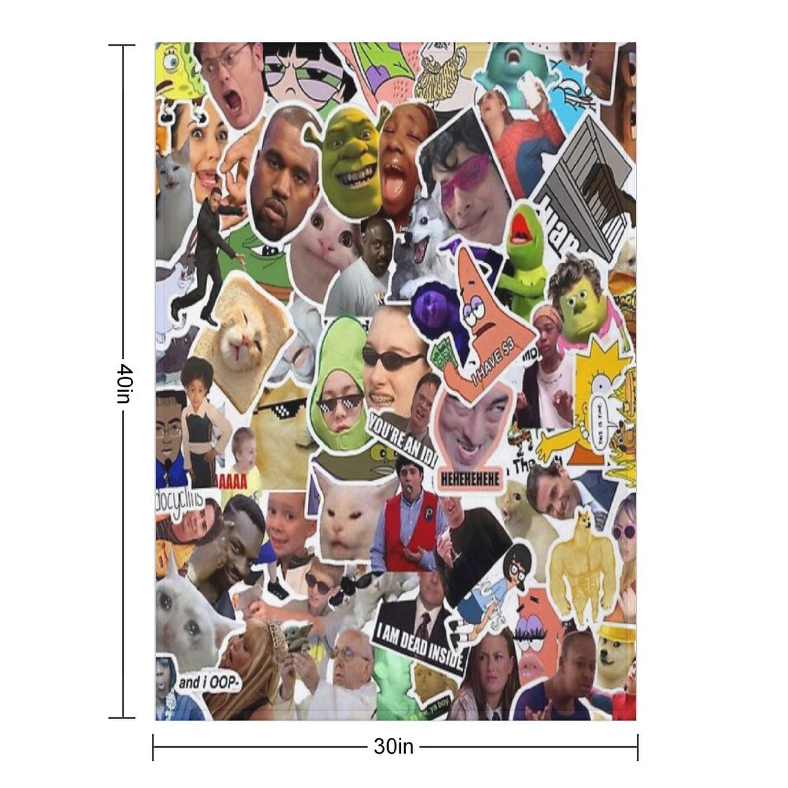 Random Meme Pack Shrink-resistant Throw Blanket