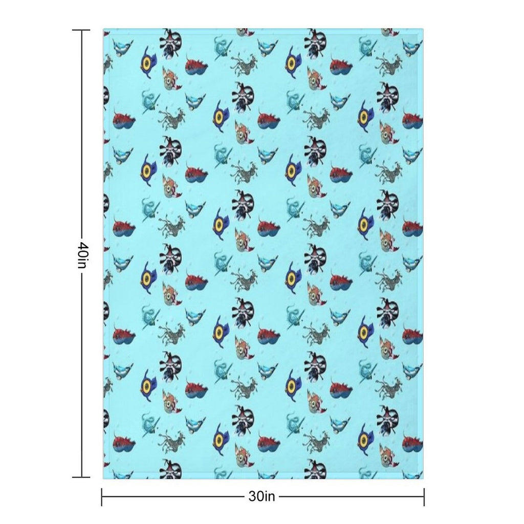 Subnautica Fauna Lightweight Throw Blanket