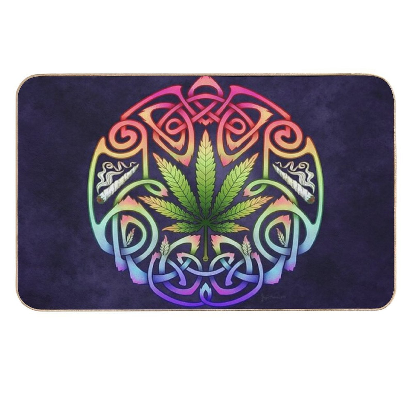 Celtic Cannabis Smokes Durable Bath Mat