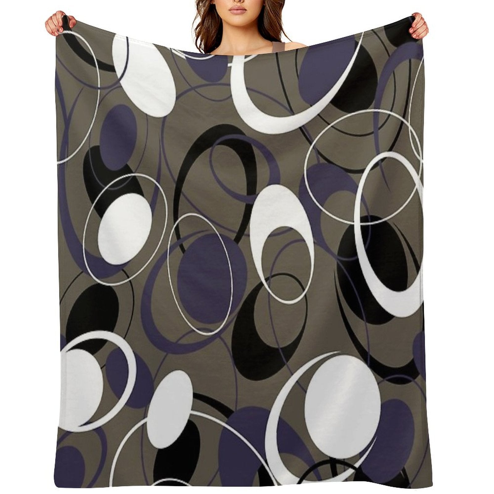 Retro 60s Ovals Compact Throw Blanket