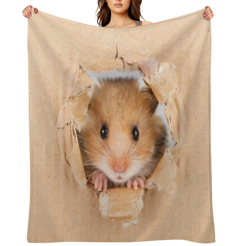 Cute Hamster Multi-functional Throw Blanket