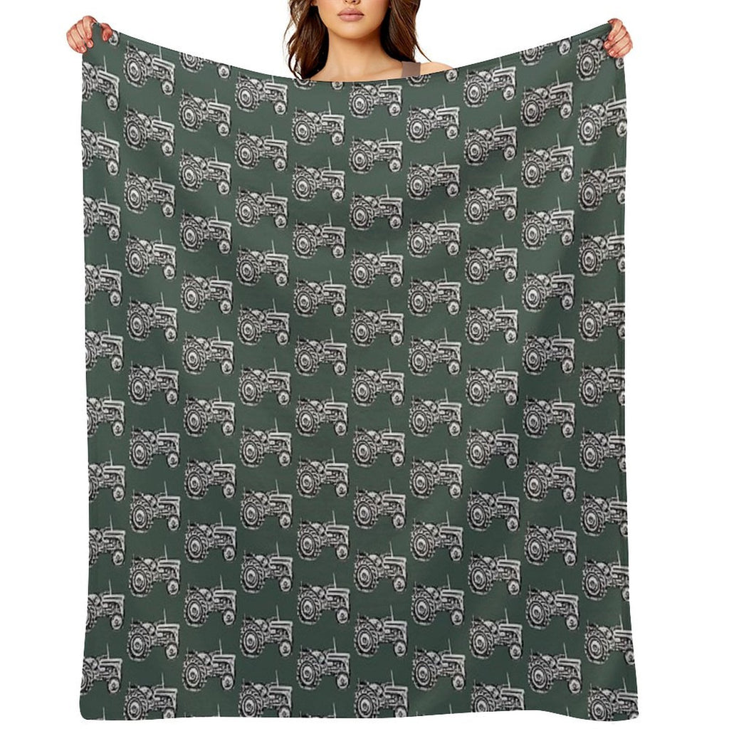 Vintage Old Massey Fergison Tractor Comfort Throw Blanket
