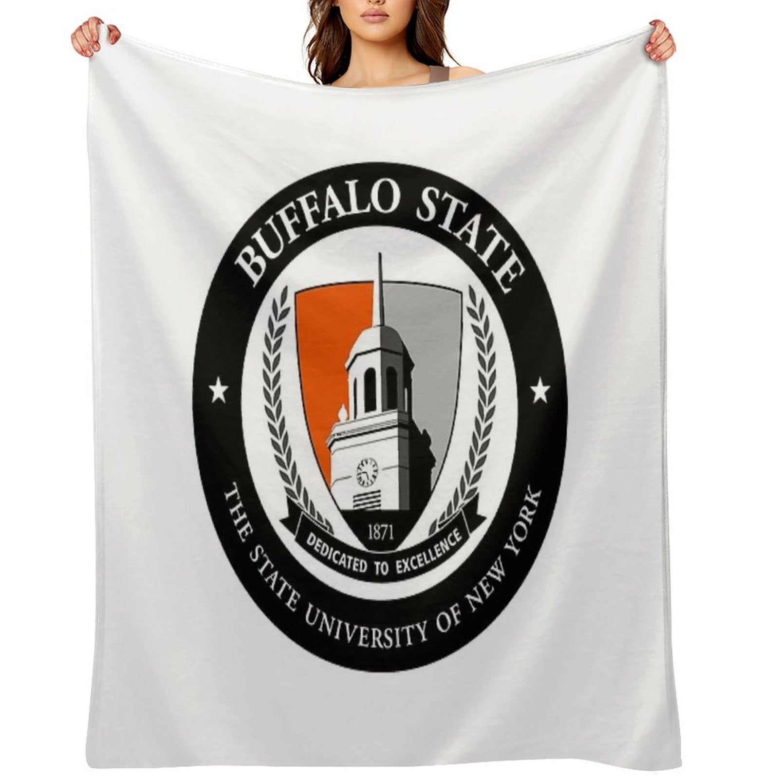 SUNY Buffalo St. College Easy Care Throw Blanket