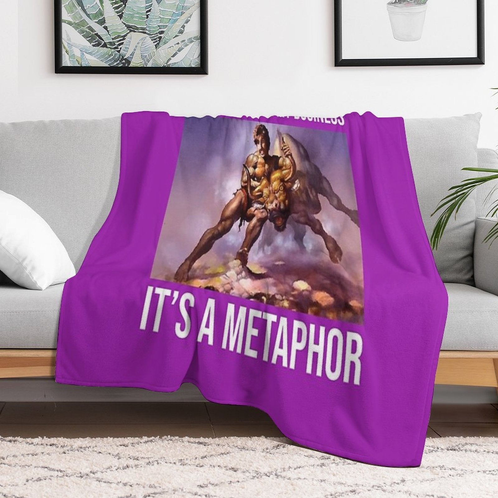 Bull by The Horns Travel-friendly Throw Blanket