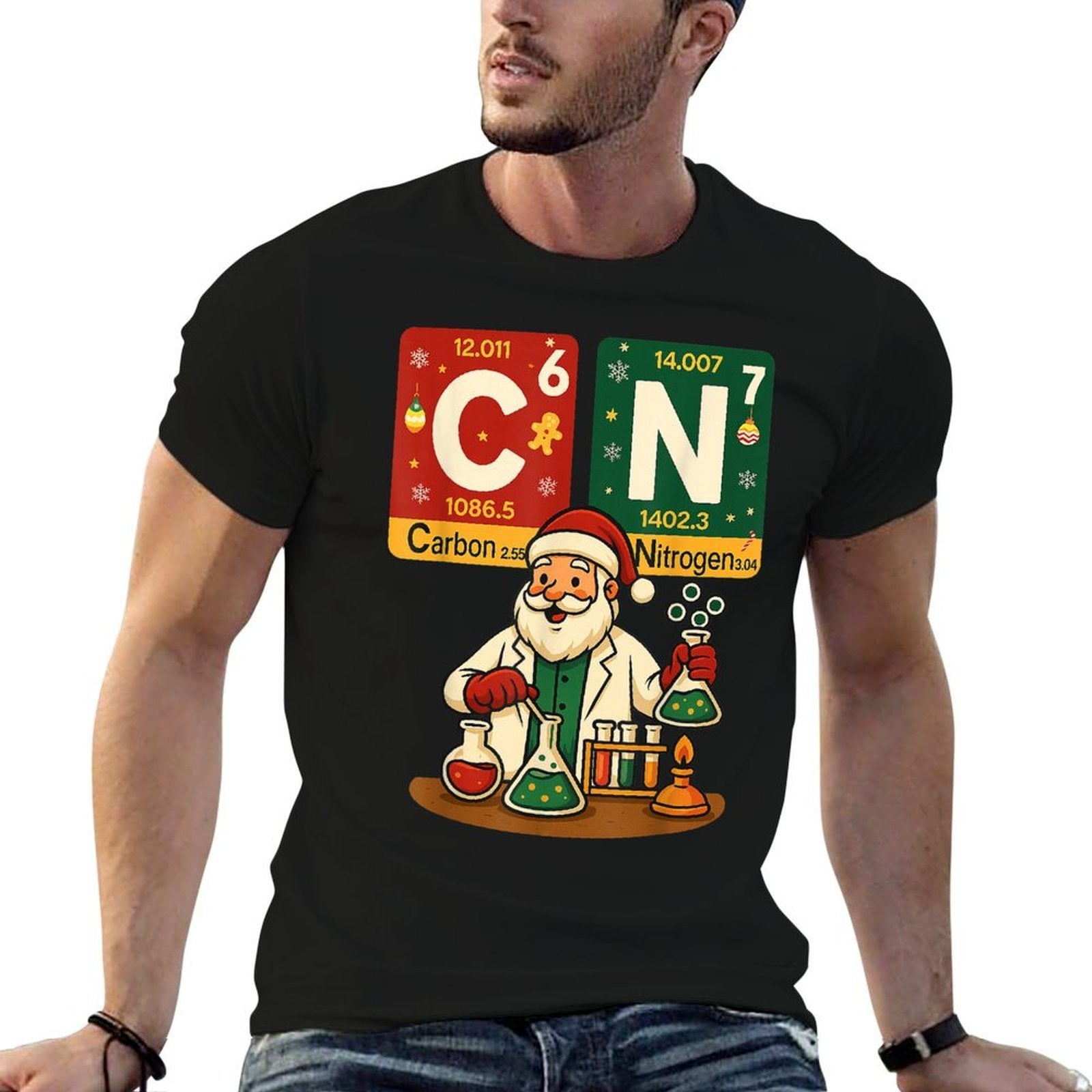 HUGvyn Science Christmas Carbon Nitrogen Six Seven 6 7 Meme  Odor-resistant T-Shirt