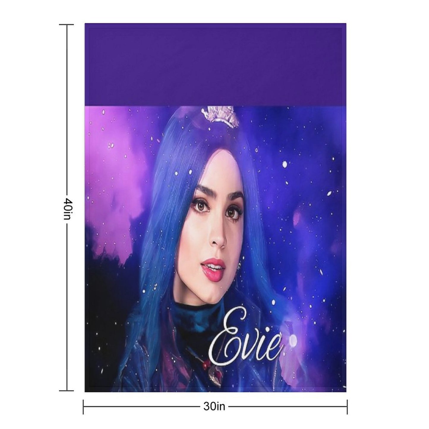 Evie Blue Princess - Descendants 3 Machine-washable Throw Blanket