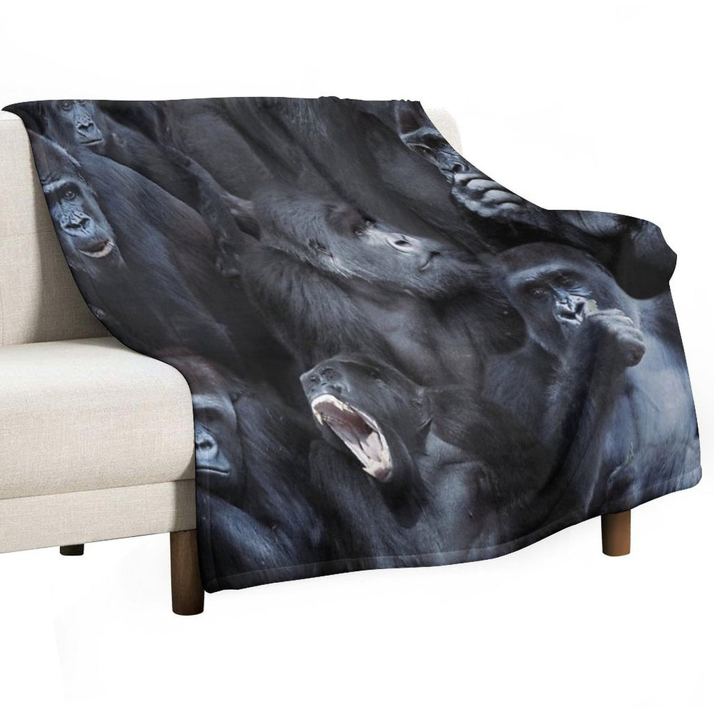 Gorillas Quick-dry Throw Blanket