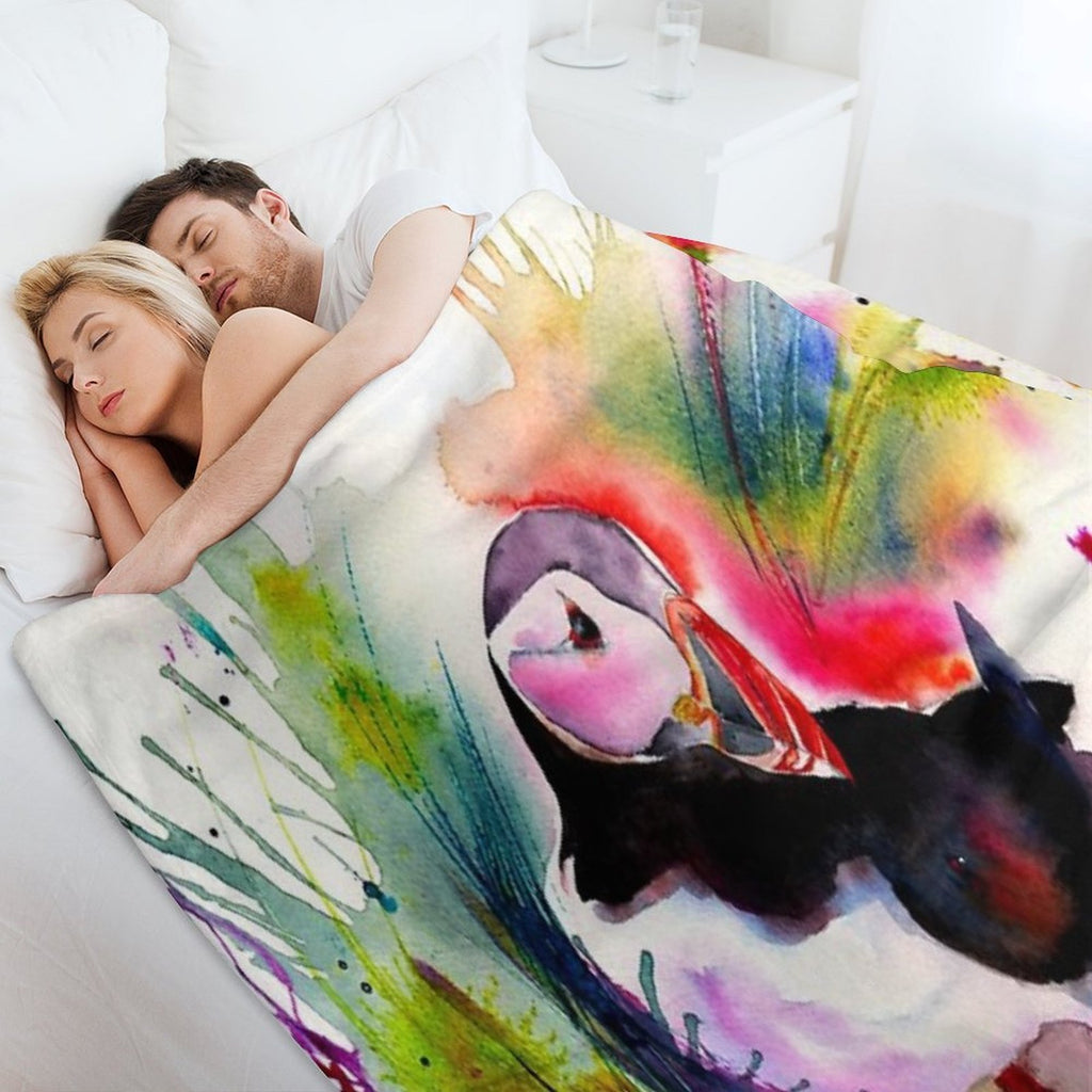 Puffin Durable Throw Blanket