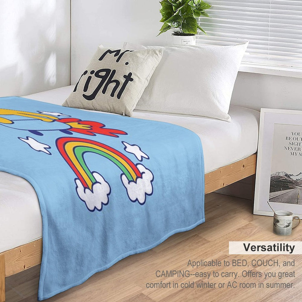 Dog Flying On A Skateboard Anti-pilling Throw Blanket
