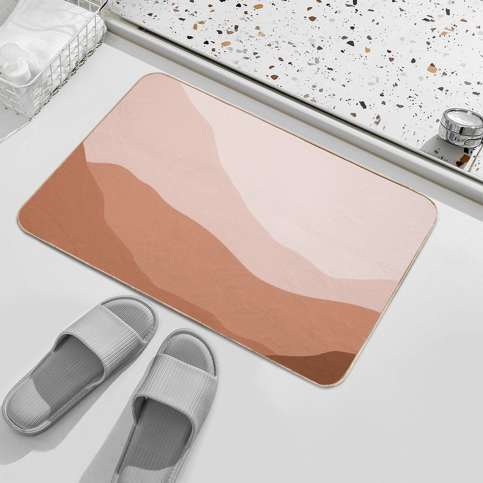 Pink Landscape  Long-Lasting Bath Mat