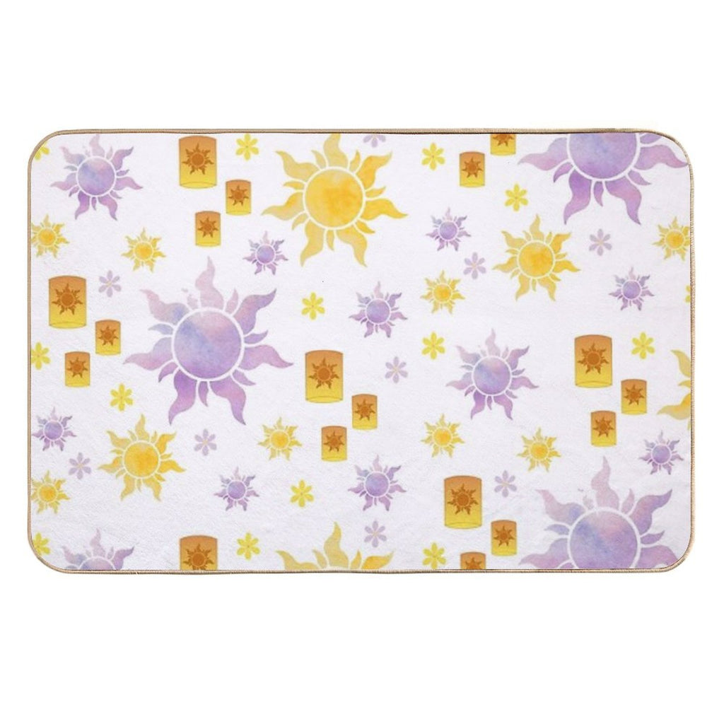 Tangled Sun Pattern  Anti-Trip Bath Mat