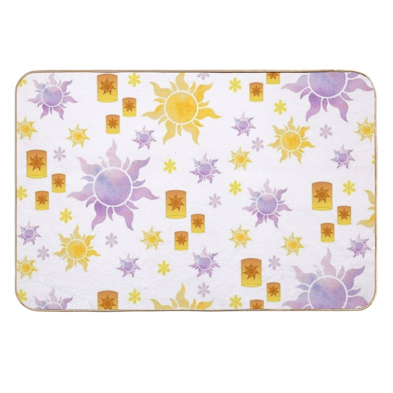 Tangled Sun Pattern  Anti-Trip Bath Mat