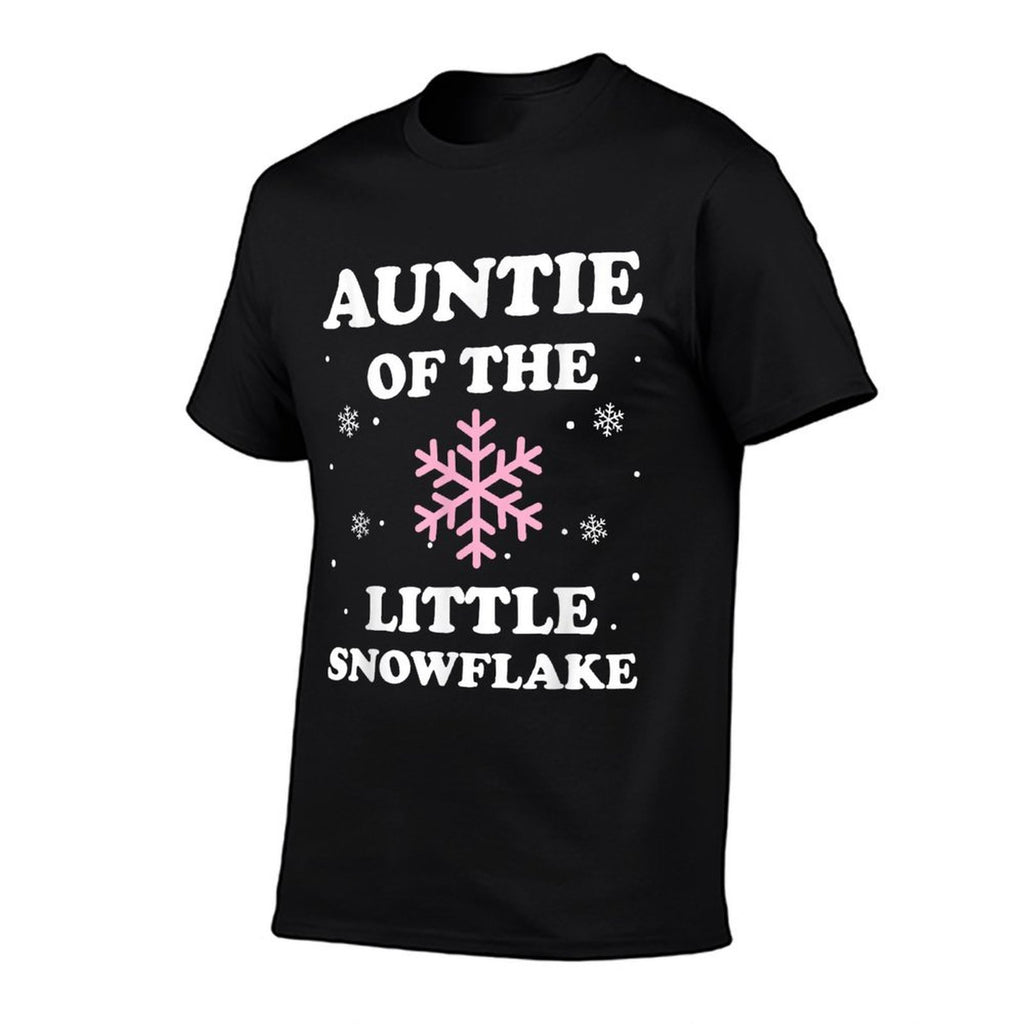 Auntie of The Little Snowflake Christmas Baby Shower Girl  High-quality Stitching T-Shirt