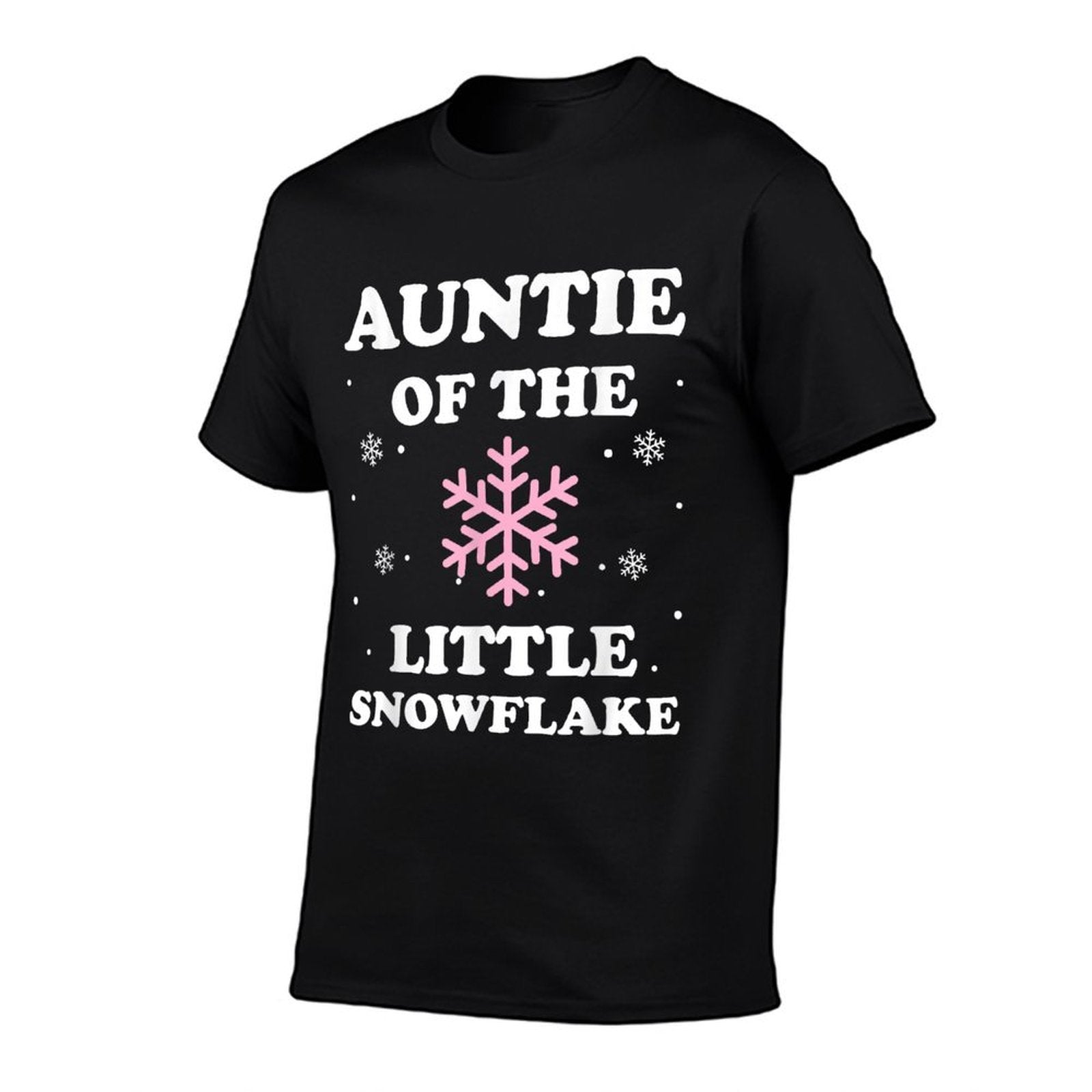 Auntie of The Little Snowflake Christmas Baby Shower Girl  High-quality Stitching T-Shirt