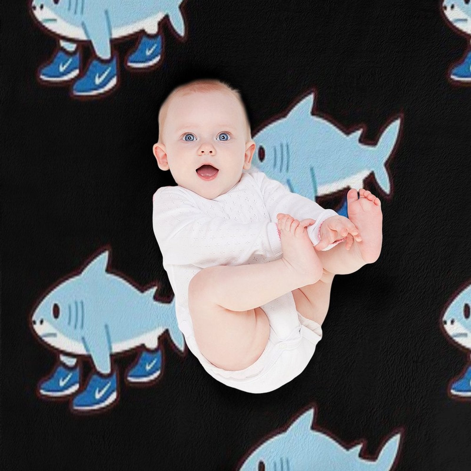 Cute Tralalero Tralala (Italian Brainrot) Shrink-resistant Throw Blanket