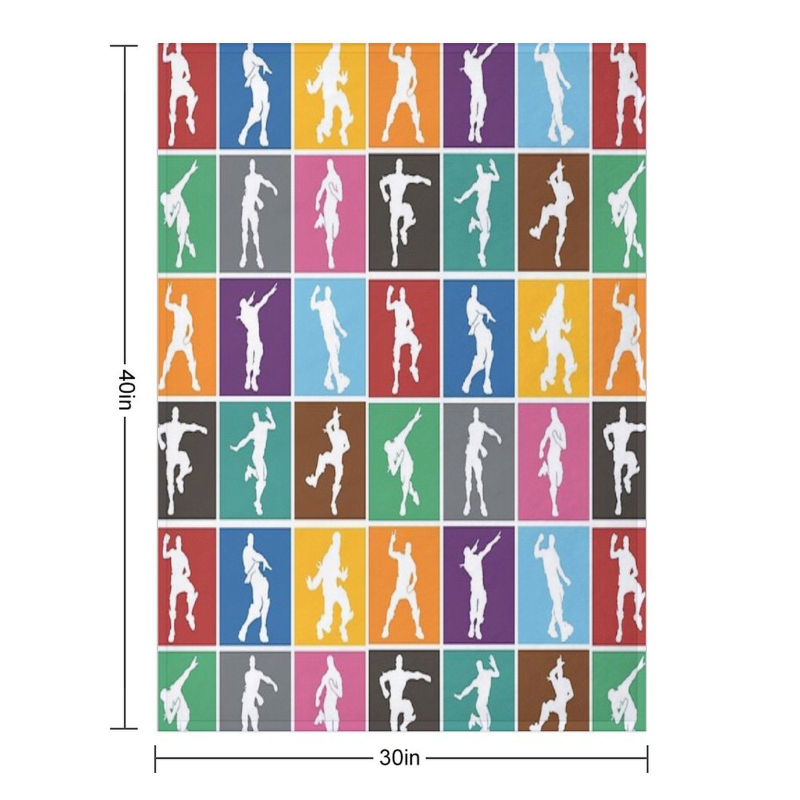 Battle Royale Victory Dance Rainbow Lattice Funny Eco-conscious Throw Blanket