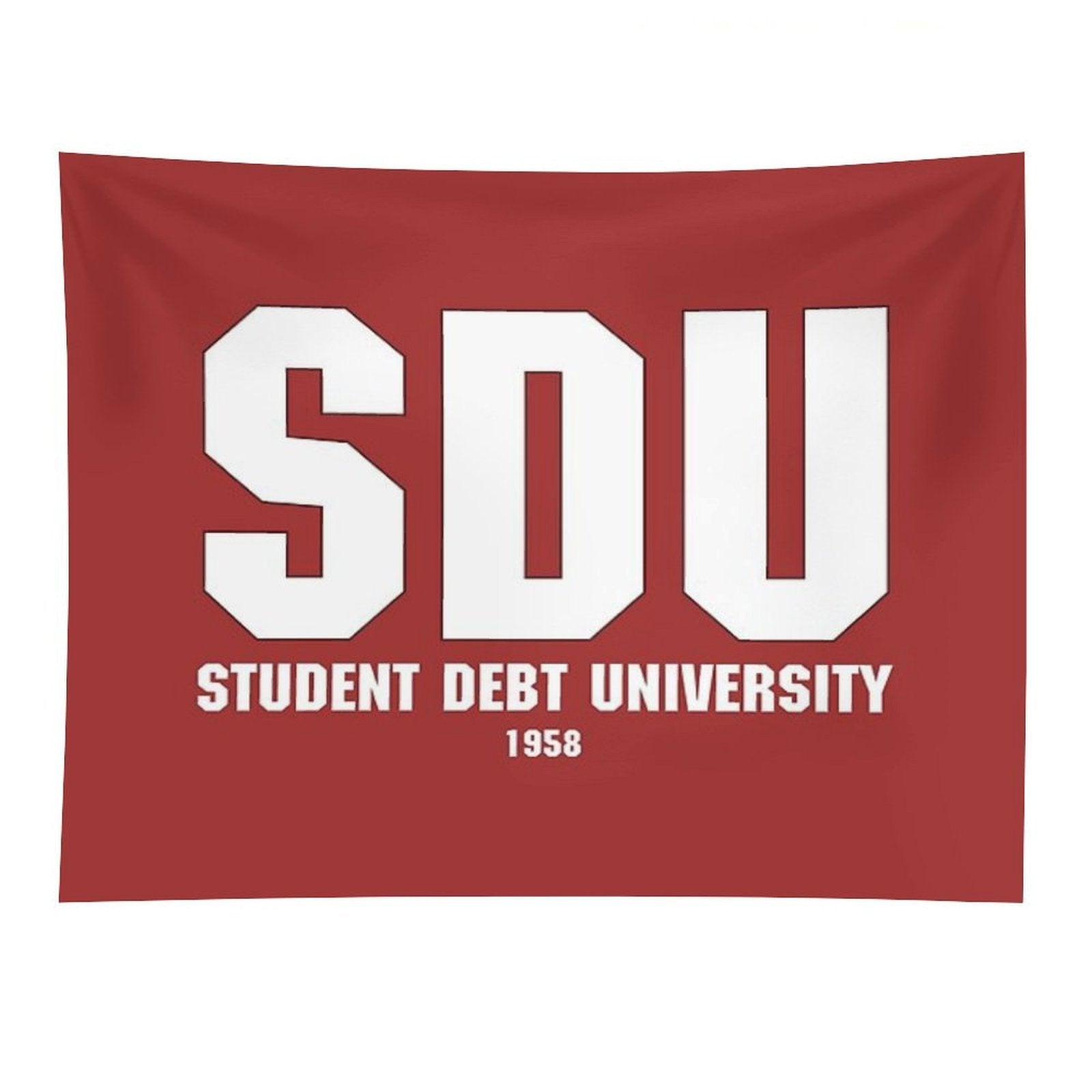 Student Debt University - Reddish Tapestry