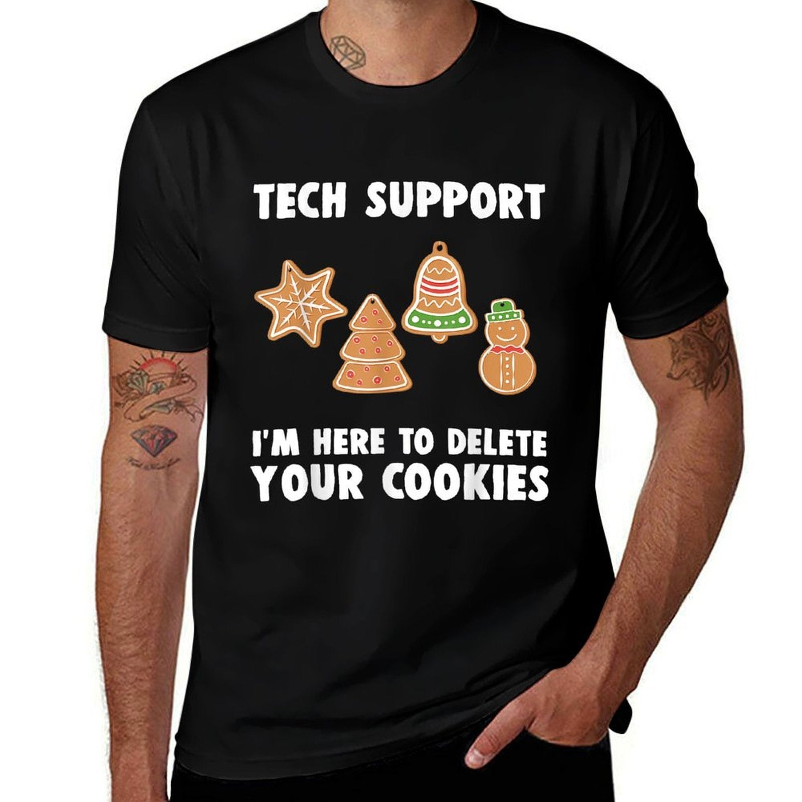 Funny Christmas Tech Support Computer Programmer Gift  Relaxed-fit T-Shirt