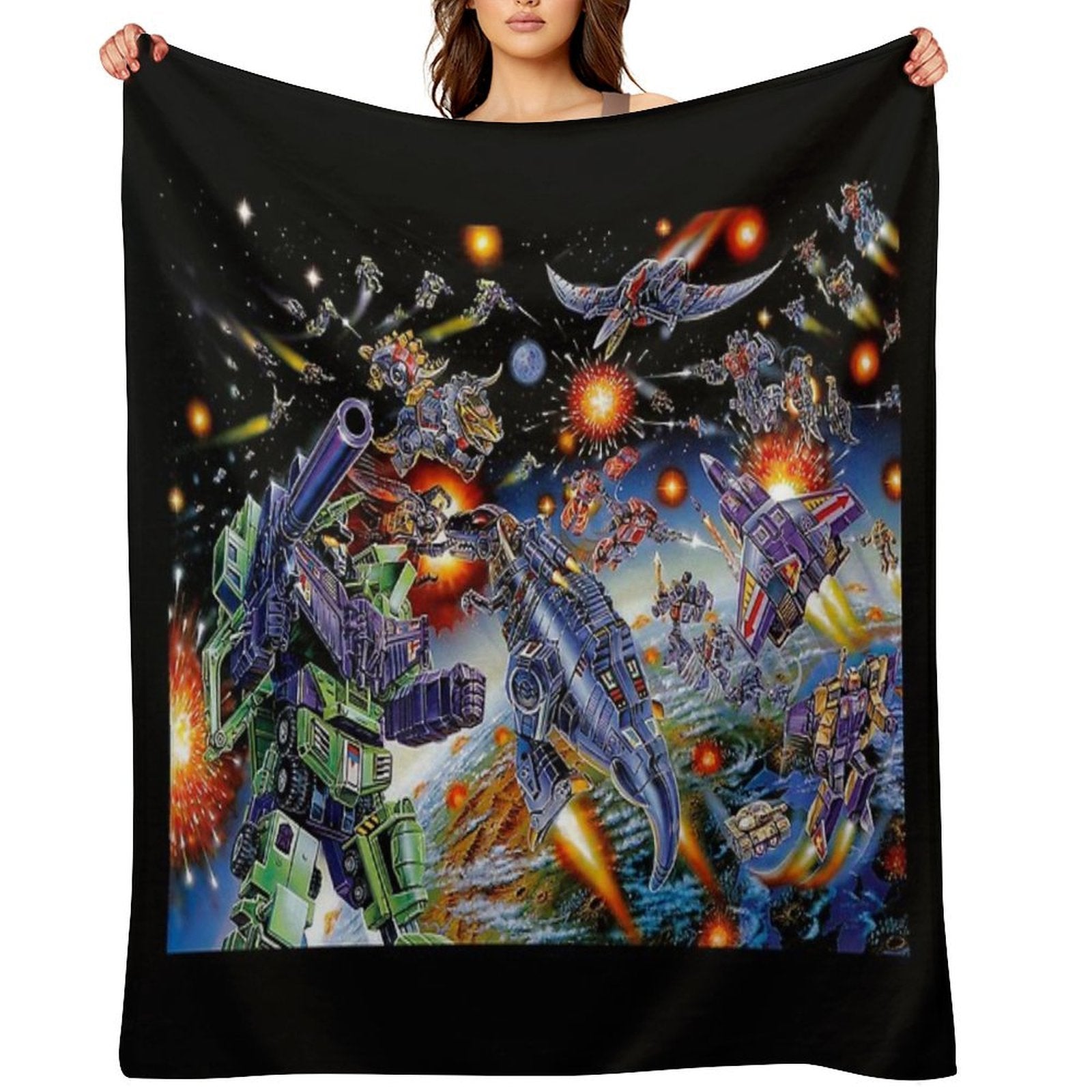 TRANSFORMERS G1 JAPANESE BOX BATTLE Premium Throw Blanket