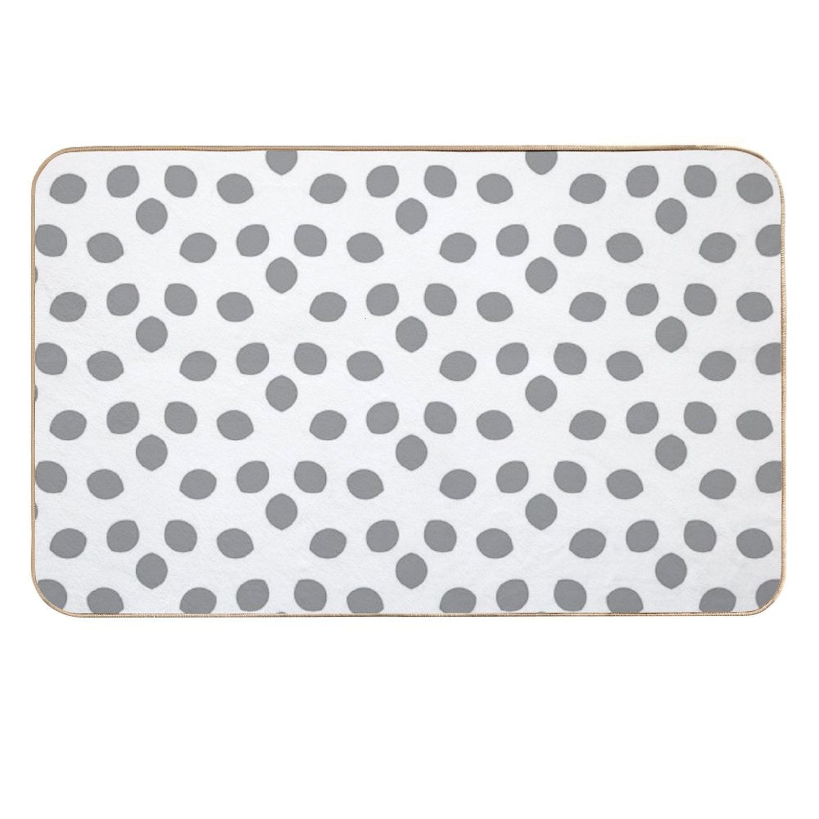 Gray And White Minimal Shape Ornamental Pattern 2022 Trending Color - Hue - Shade - Colour Pantone Ultimate Gray 17-5104  High-Traffic Bath Mat