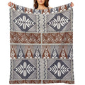Tongan Tapa Motifs Shrink-resistant Throw Blanket