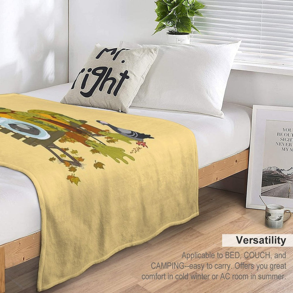 Day Out with Grandpa Travel-friendly Throw Blanket