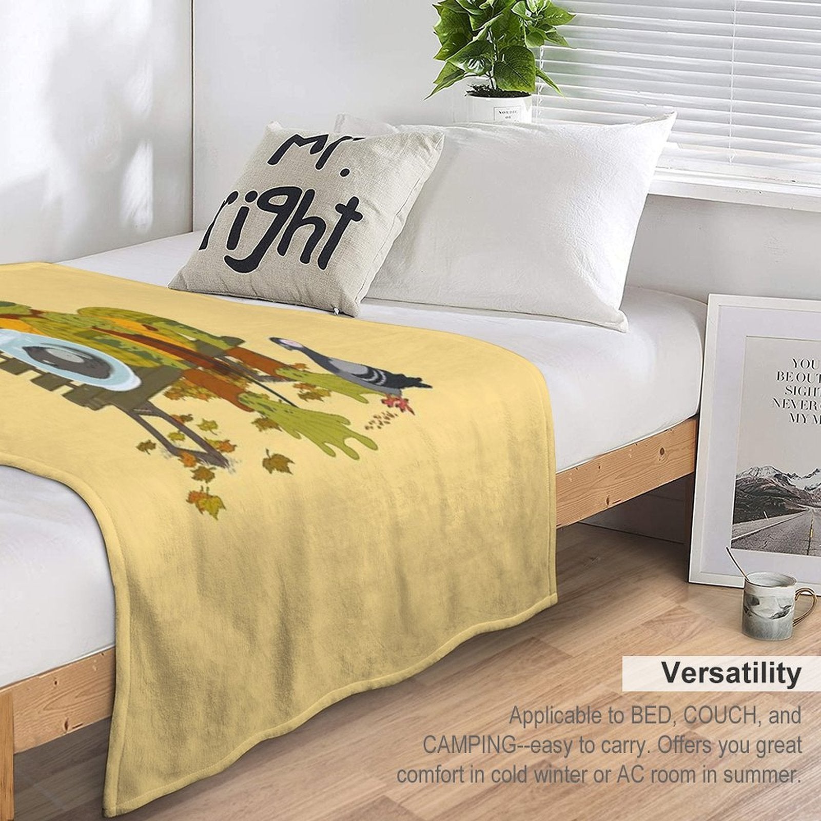 Day Out with Grandpa Travel-friendly Throw Blanket