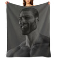 GigaChad Easy Care Throw Blanket