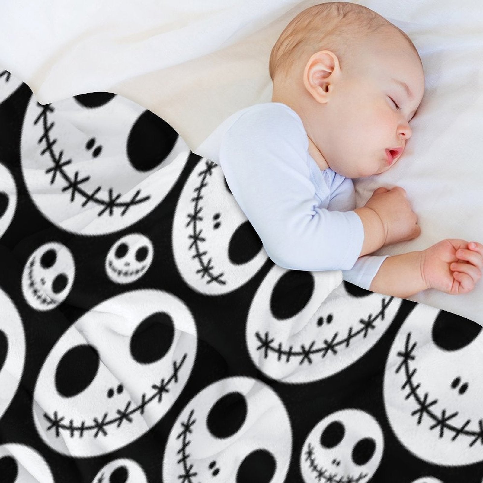 Halloween Skeleton Jack Skellington Pattern Skelington Versatility Throw Blanket
