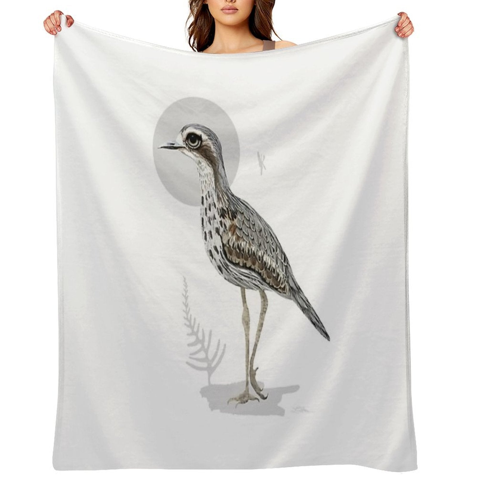 Bush Stone-curlew Plush Throw Blanket