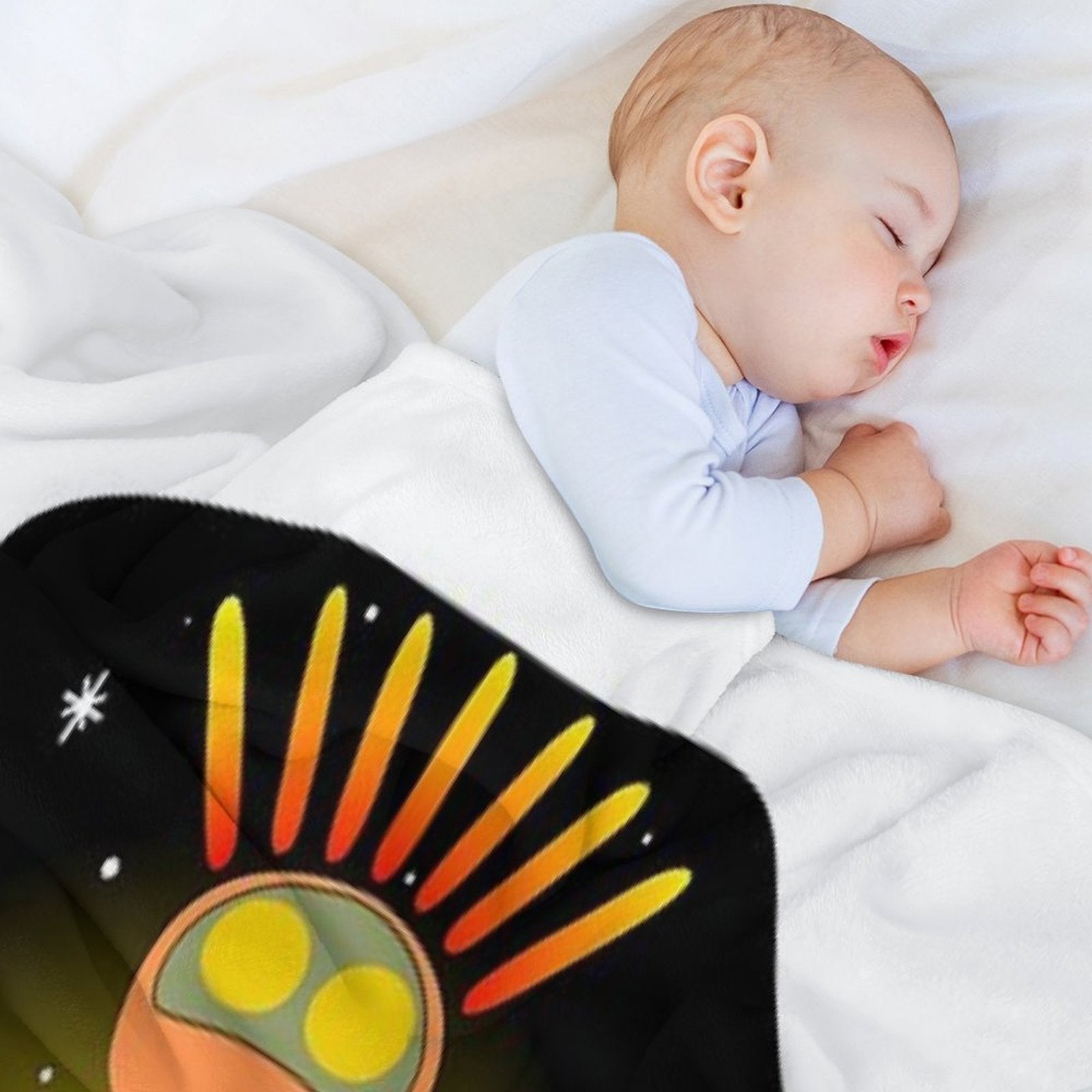Star Man Is Waiting in The Sky - Original Artwork Plush Throw Blanket