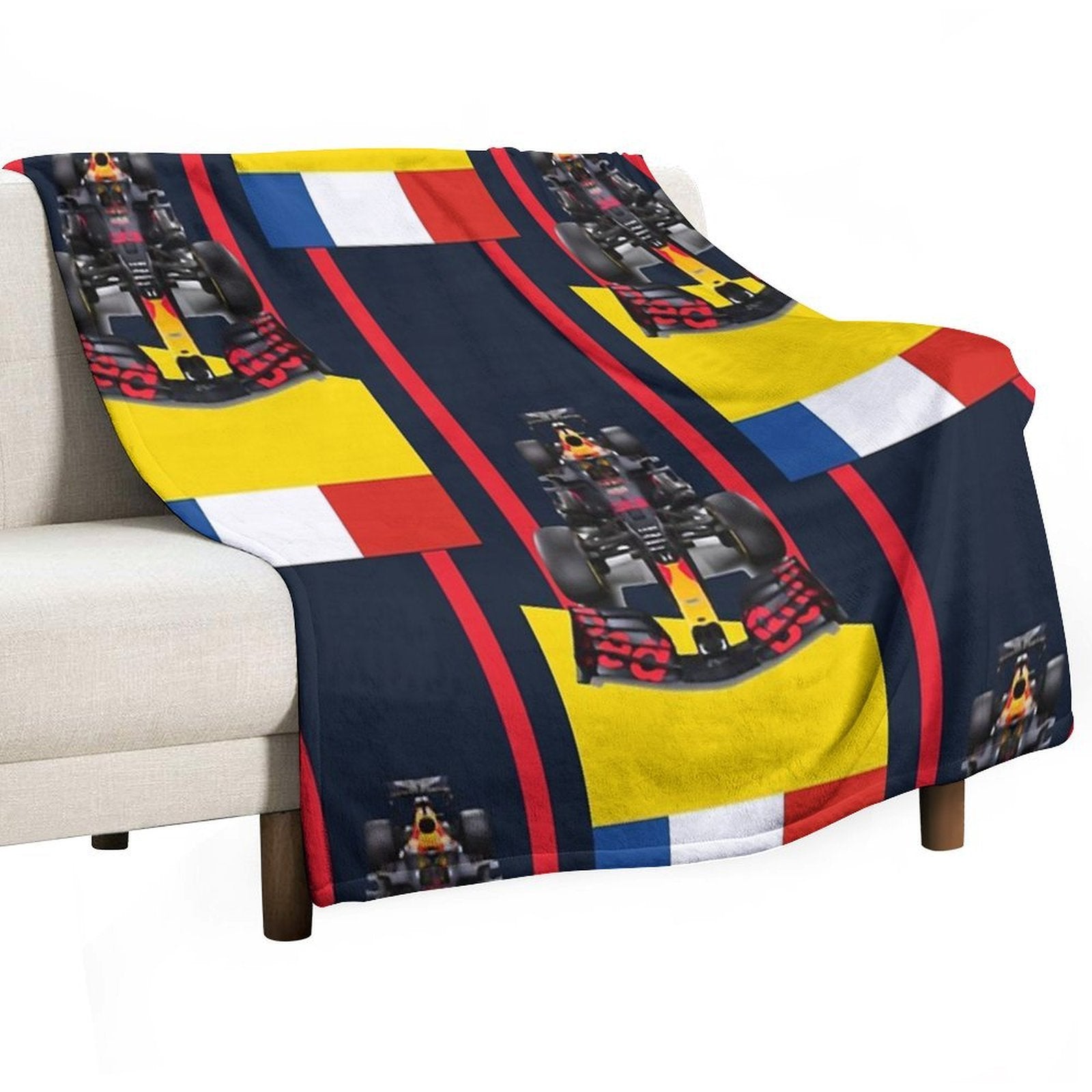 Team Max Verstappen Racing F1 Car  Formula One Machine-washable Throw Blanket