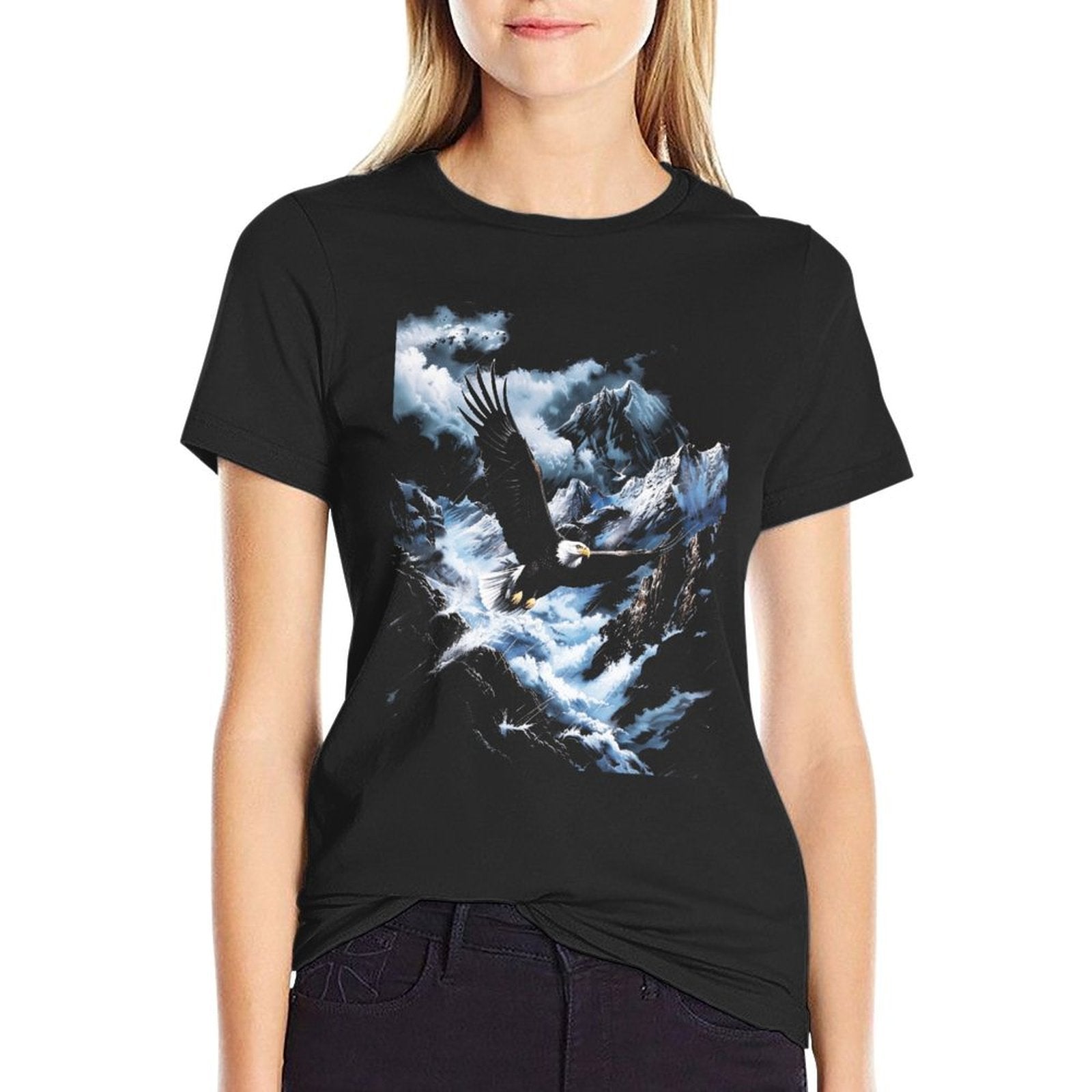 Bald Eagle Mountains Stormy Eagle Nature  Soft T-Shirt