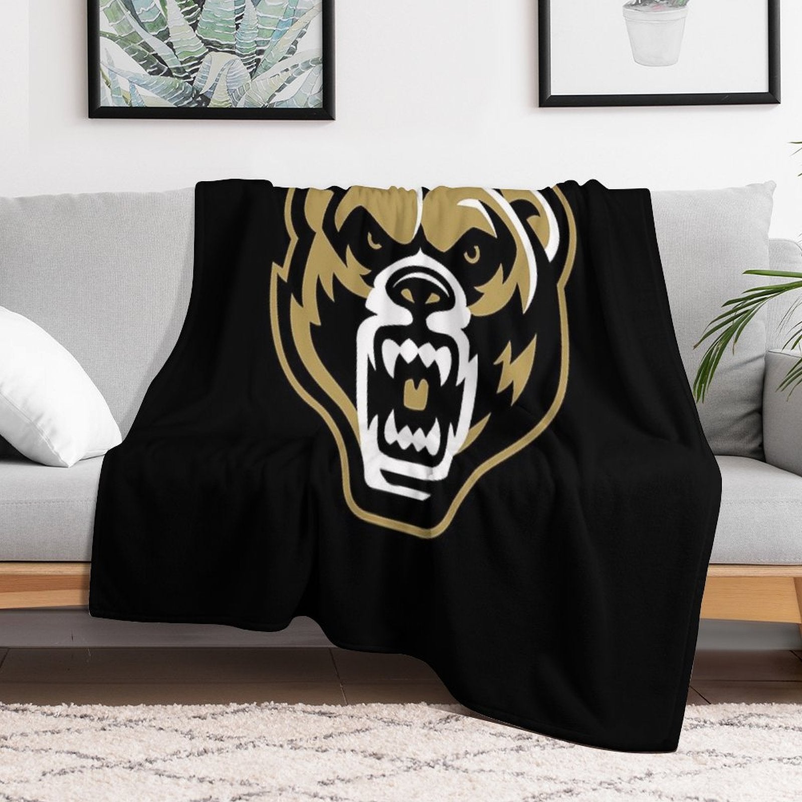 Oakland Golden Grizzlies Premium Throw Blanket