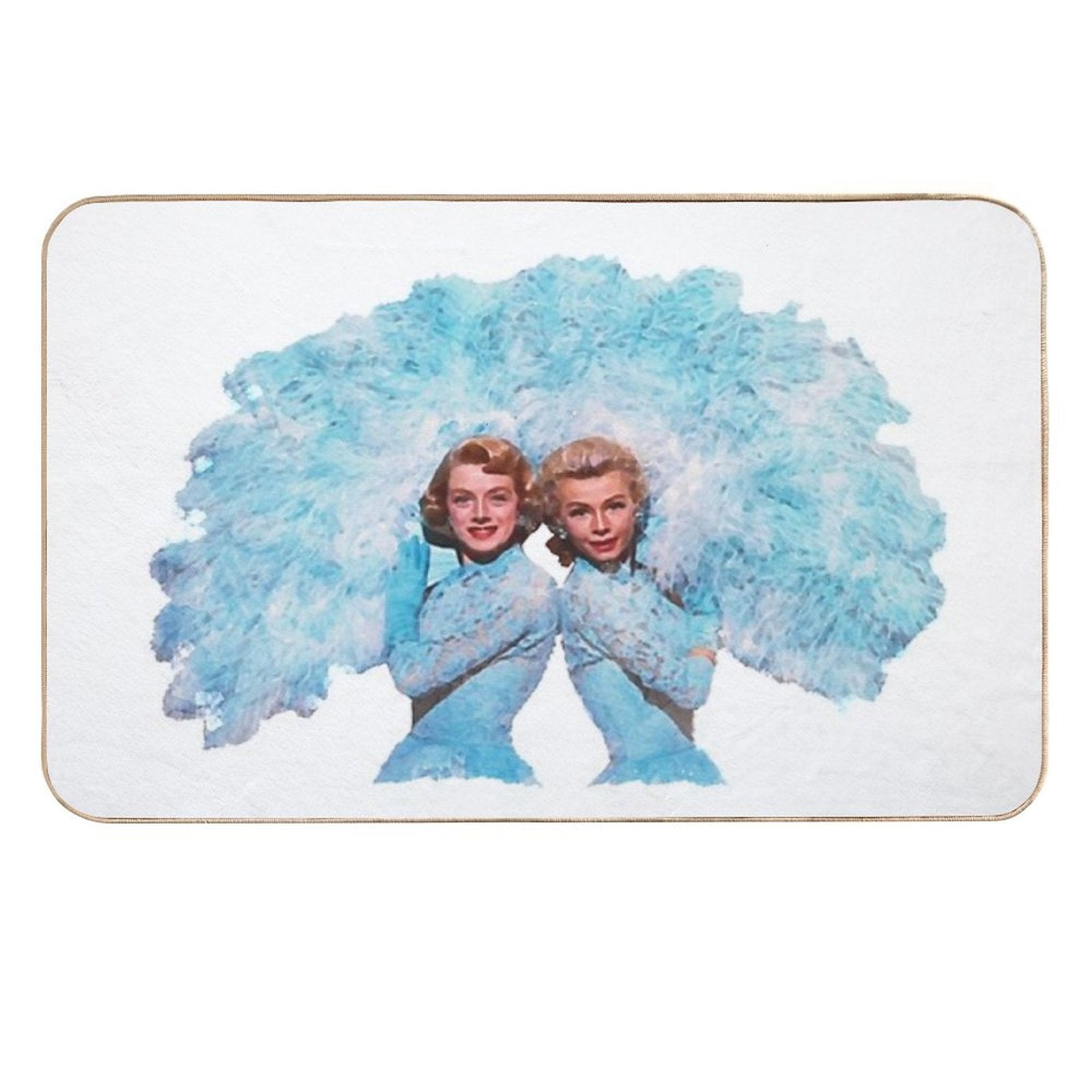 Sisters - Watercolor  Anti-Trip Bath Mat