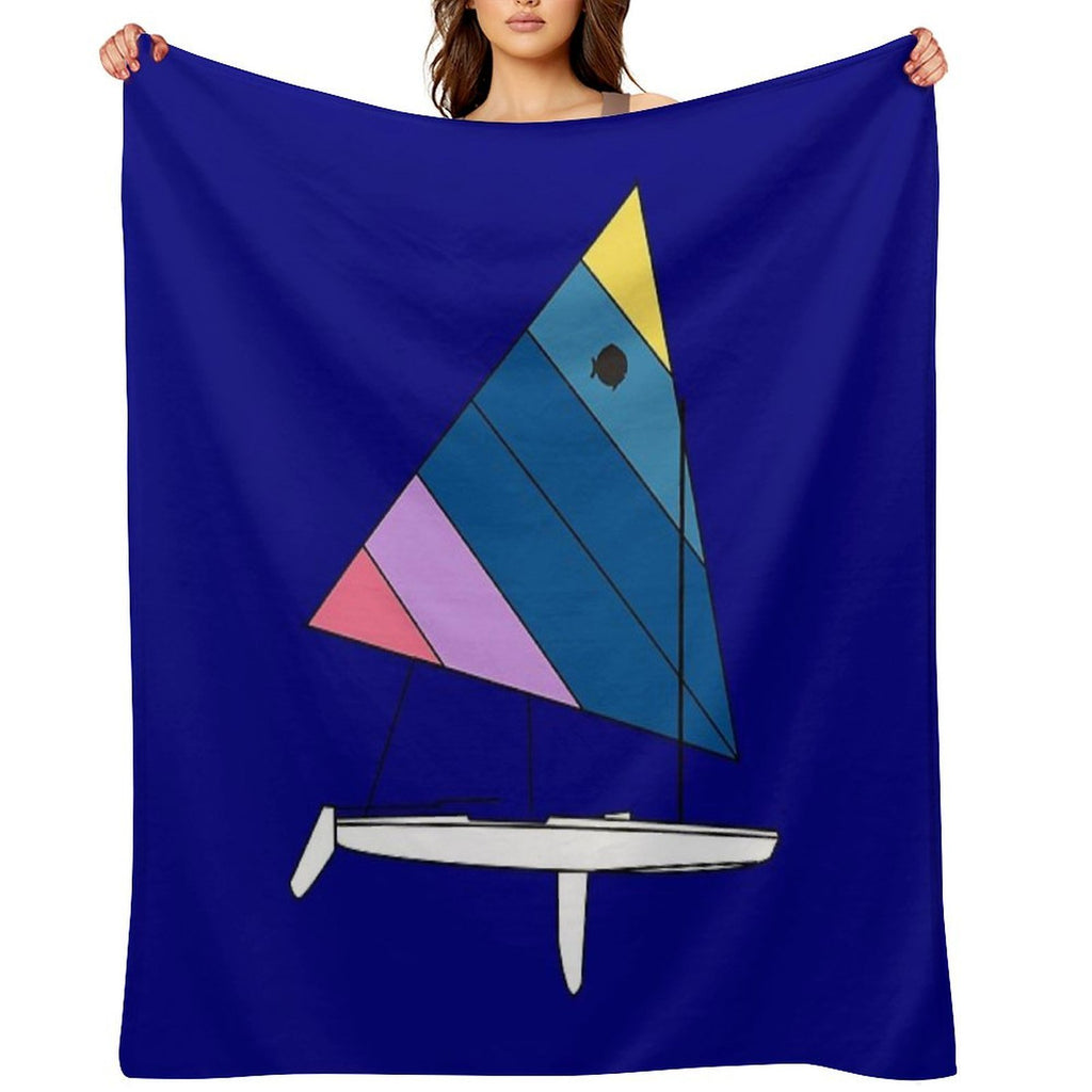 Sunfish Sailboat Multi-functional Throw Blanket