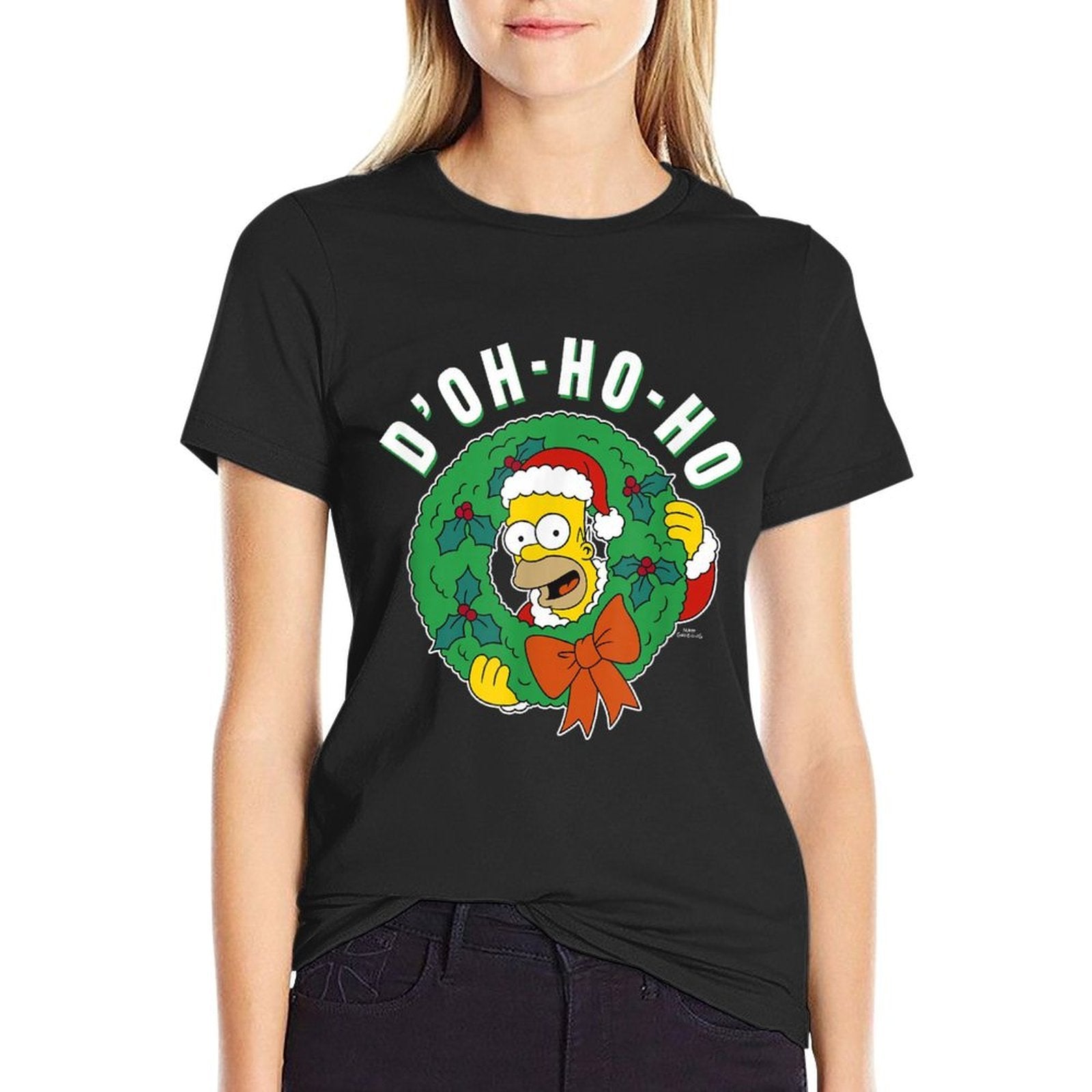 The Simpsons Christmas Homer DOh-Ho-Ho Alt  Versatile T-Shirt