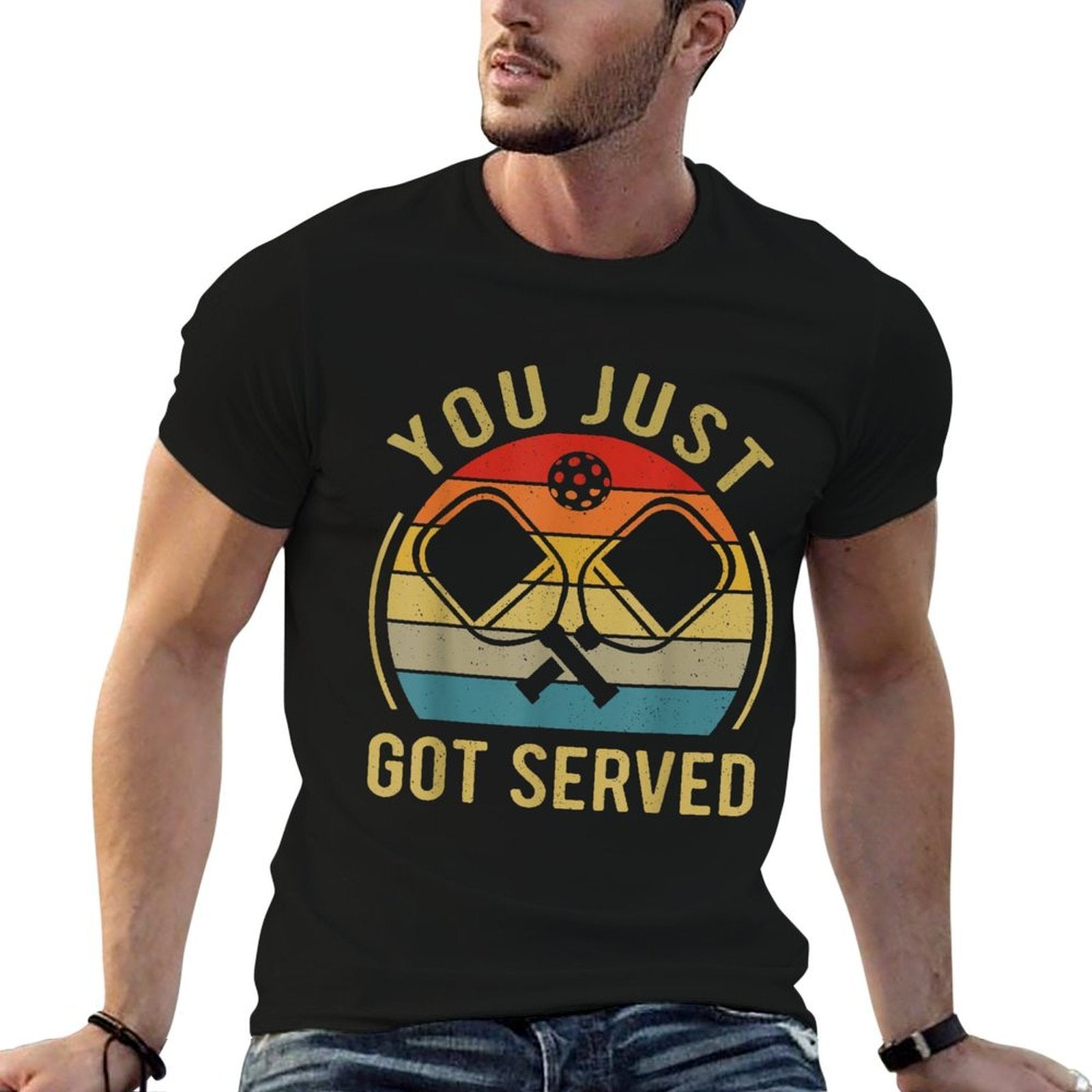 Funny Pickleball-Shirt You Just Got Served  Moisture-wicking T-Shirt