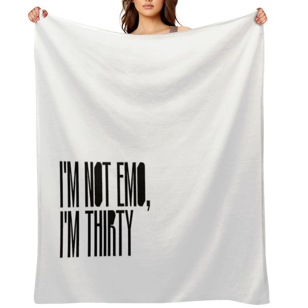Copia De Copia De Copia De I'm Not Emo, I'm Thirty Velvety-soft Throw Blanket
