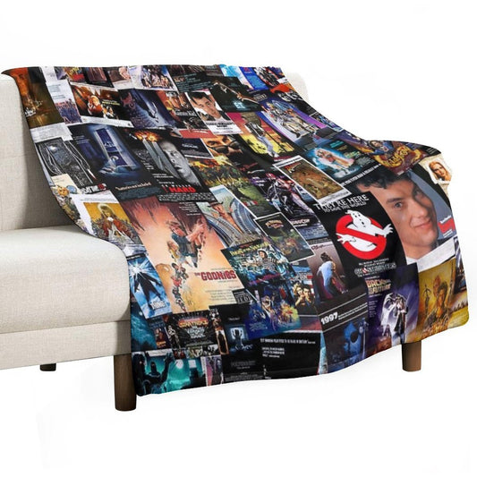 1980s Movie Posters Easy Care Throw Blanket