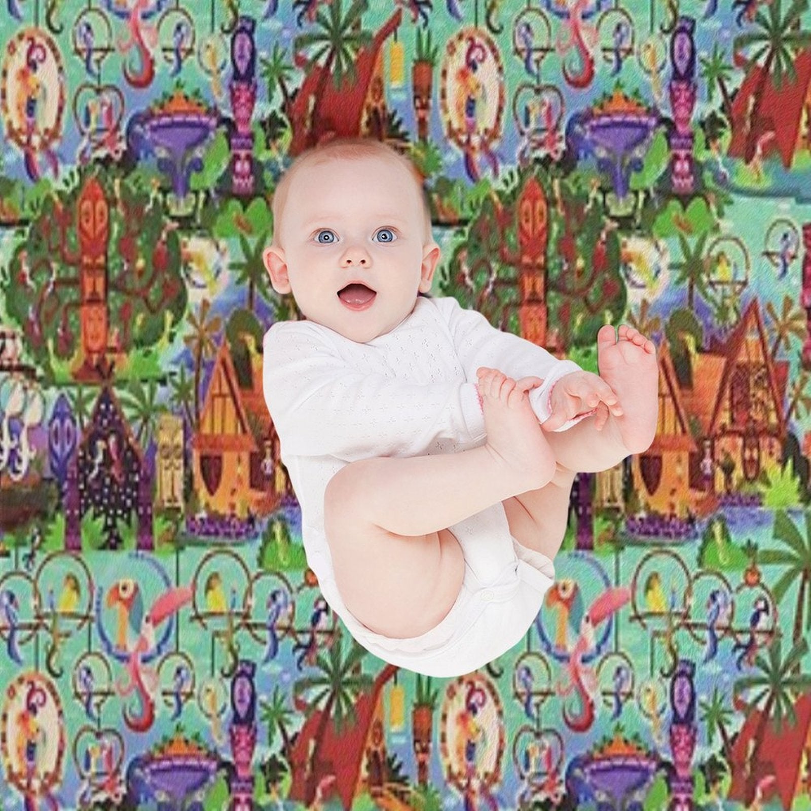 The ORIGINAL Enchanted Tiki Room Collage Gift-ready Throw Blanket