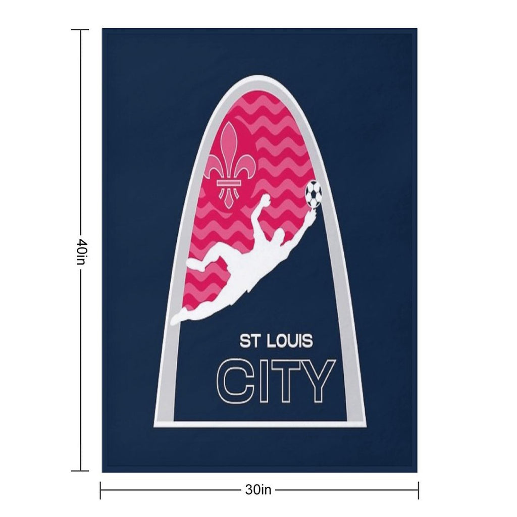 STL Soccer Dive Shrink-resistant Throw Blanket