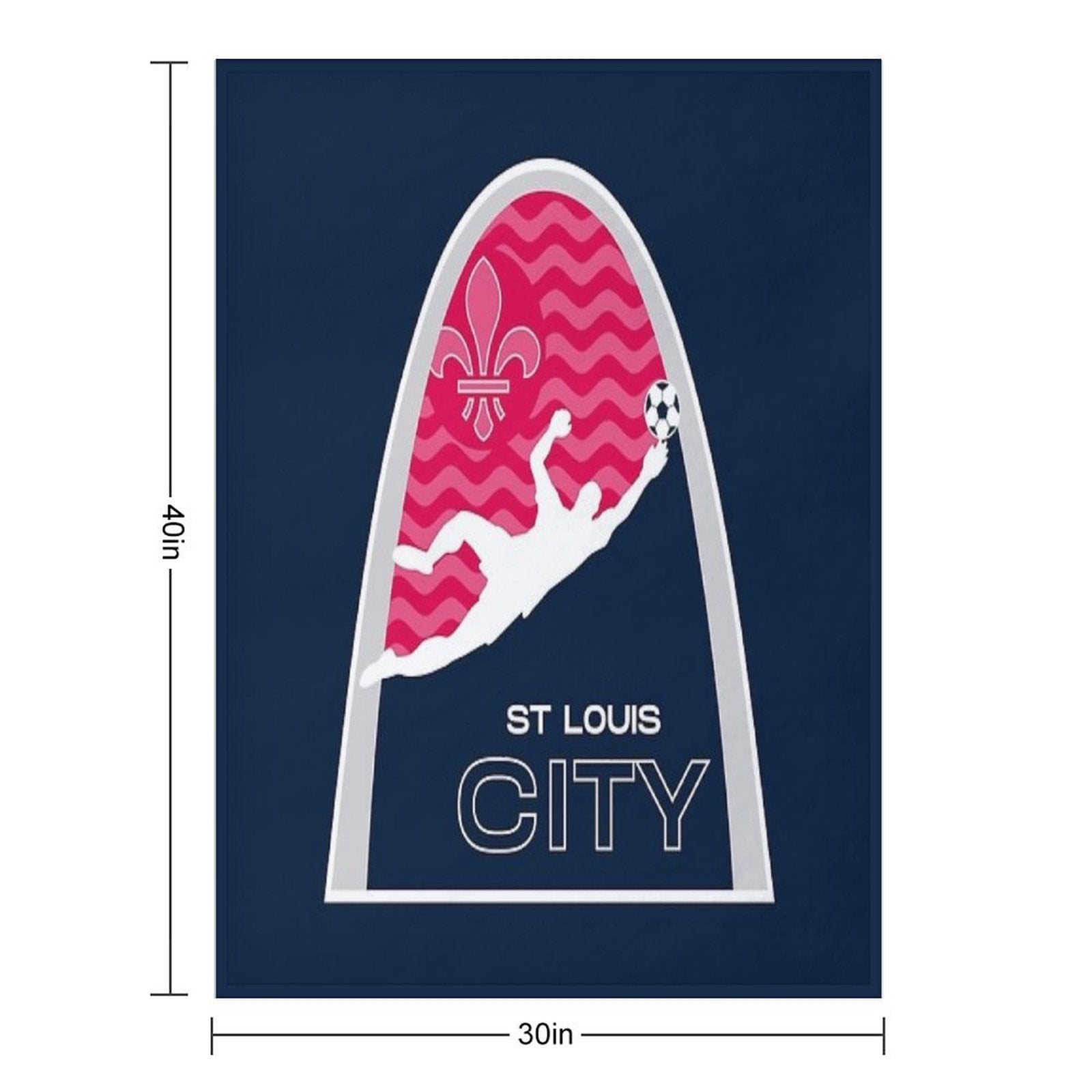 STL Soccer Dive Shrink-resistant Throw Blanket