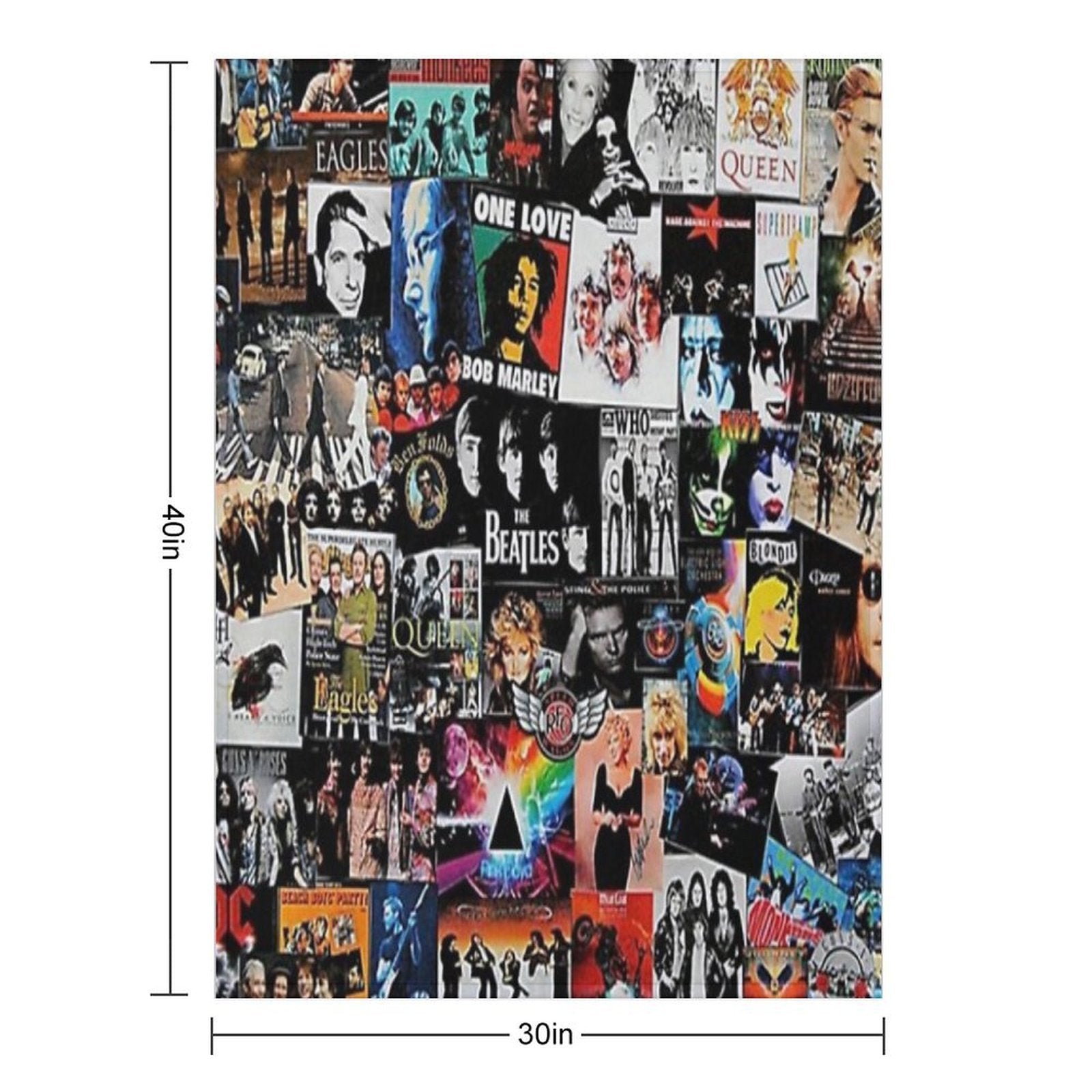 Rock Collage Shrink-resistant Throw Blanket