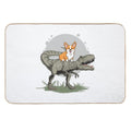 Corgi on Dinosaur  Toxin-Free Bath Mat