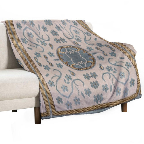 Arabian Rug Print Travel-friendly Throw Blanket